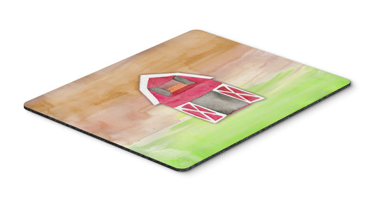 Caroline's Treasures BB7409MP Barn Watercolor Mouse Pad, Hot Pad or Trivet for Home Office Gaming Working Computers Laptop Mouse Mat,Washable Large