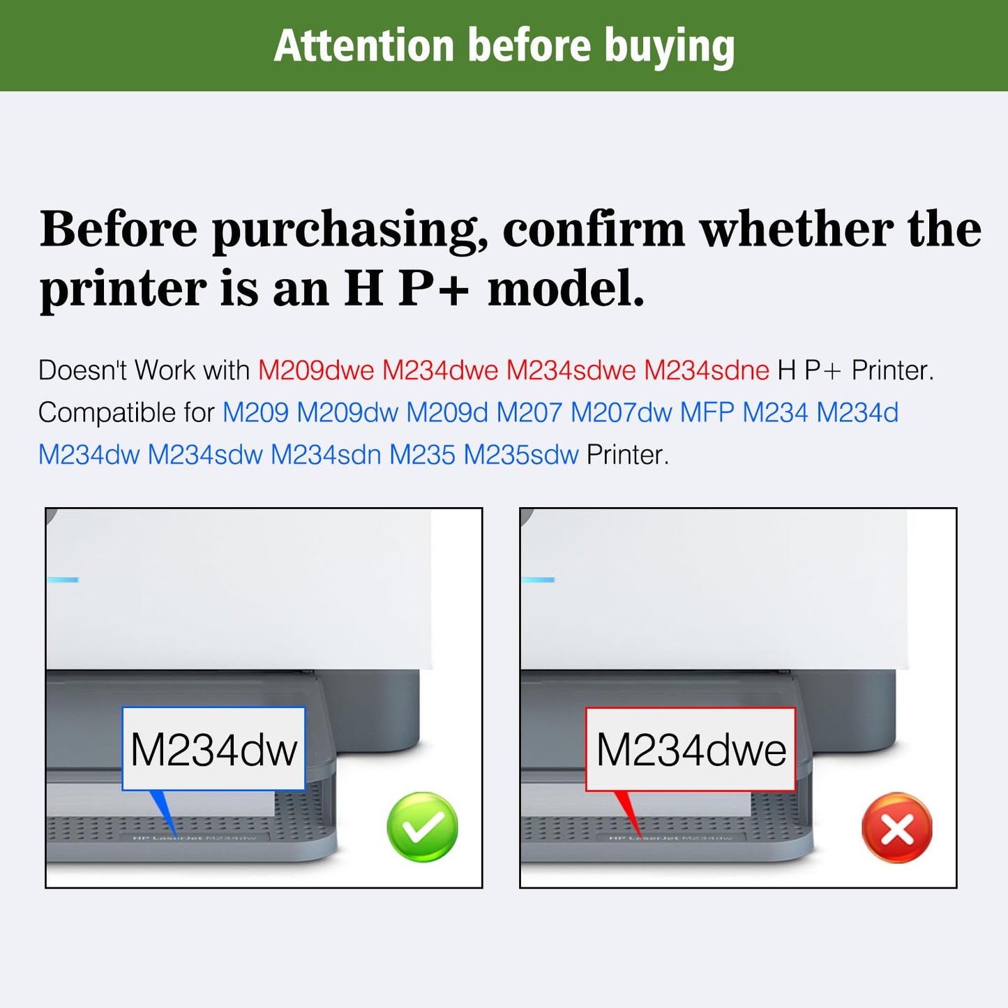 [with CHIP] 134X W1340X ( 134A W1340A ) Compatible Toner Cartridge Black High Yield 2400 Pages for H P M207dw M209 M209d M209dw MFP M234 M234dw