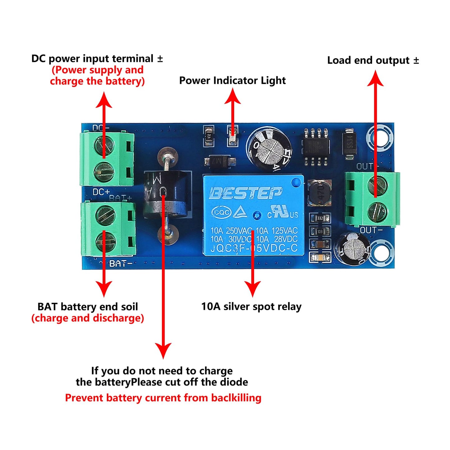 DWEII 3PCS YX850 Power Failure Automatic Switching Standby Battery Lithium Battery Module 5V-48V Universal Emergency Converter JY-850