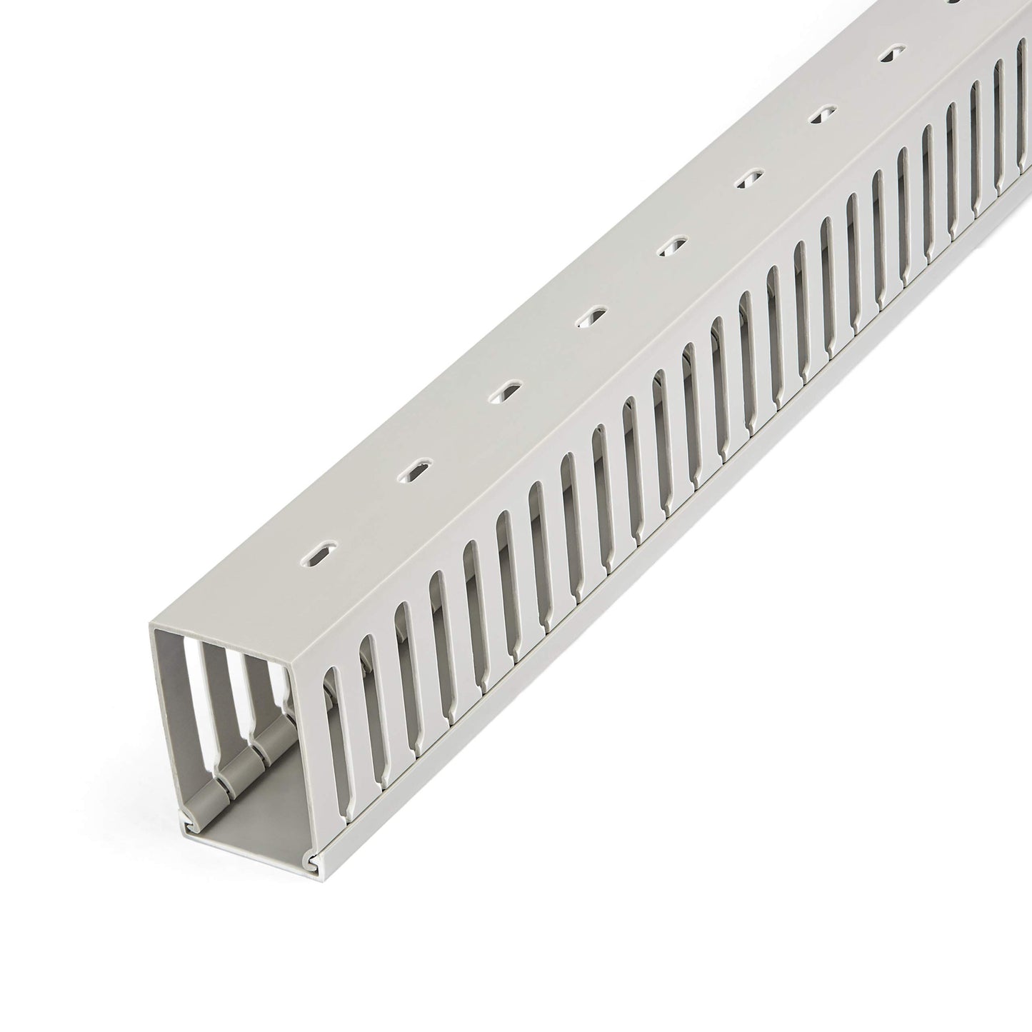 StarTech.com Open Slot Cable Management Raceway with Cover, 2"(50mm)W x 3"(75mm)H - 6.5ft(2m) length - 1/4"(8mm) Slots, PVC Network Cable Hider/Wall