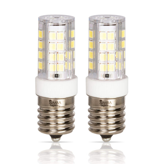 Simba Lighting LED T6 4W Microwave Appliance Light Bulb E17, 6000K, 2 Pack