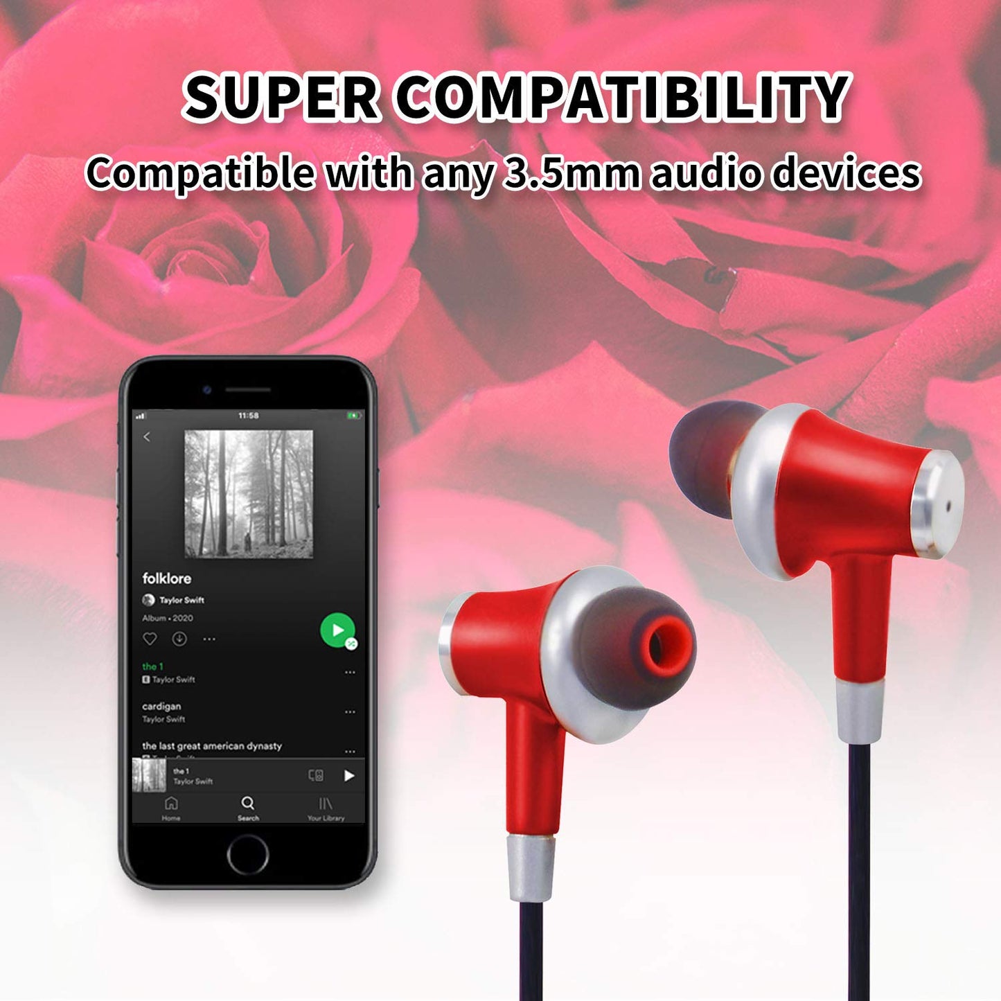 ALTEAM Wired in-Ear Headphones with in-Line Microphone, Noise Isolating Earphone, Lightweight, Powerful Bass Stereo Sound, ErgoFit Design Earbuds…
