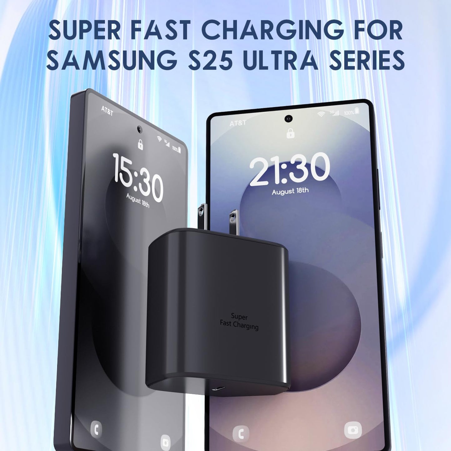 Samsung 45W USB C Fast Charging Block Type C Wall Plug Charging Brick for Samsung Galaxy S26 Ultra/S26/S26+/S25 Ultra/S25/S25+/S24