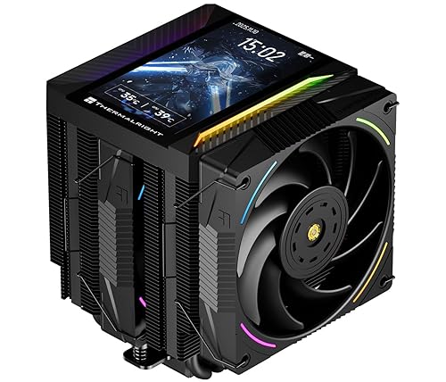 Thermalright Peerless Assassin 120 Vision MAX ARGB CPU Cooler, 5 Inch LCD, TL-K12 2150RPM 120mm Fans, for AMD AM4/AM5, Intel 1851/1700