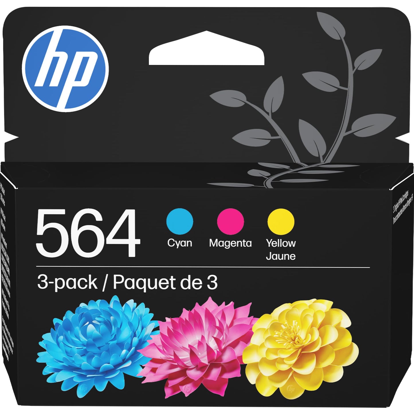 HP 564 Cyan, Magenta, Yellow Ink Cartridges (3-Pack) | Works with DeskJet 3500; OfficeJet 4620; PhotoSmart B8550, C6300, D5400, D7560, 5500, 6510