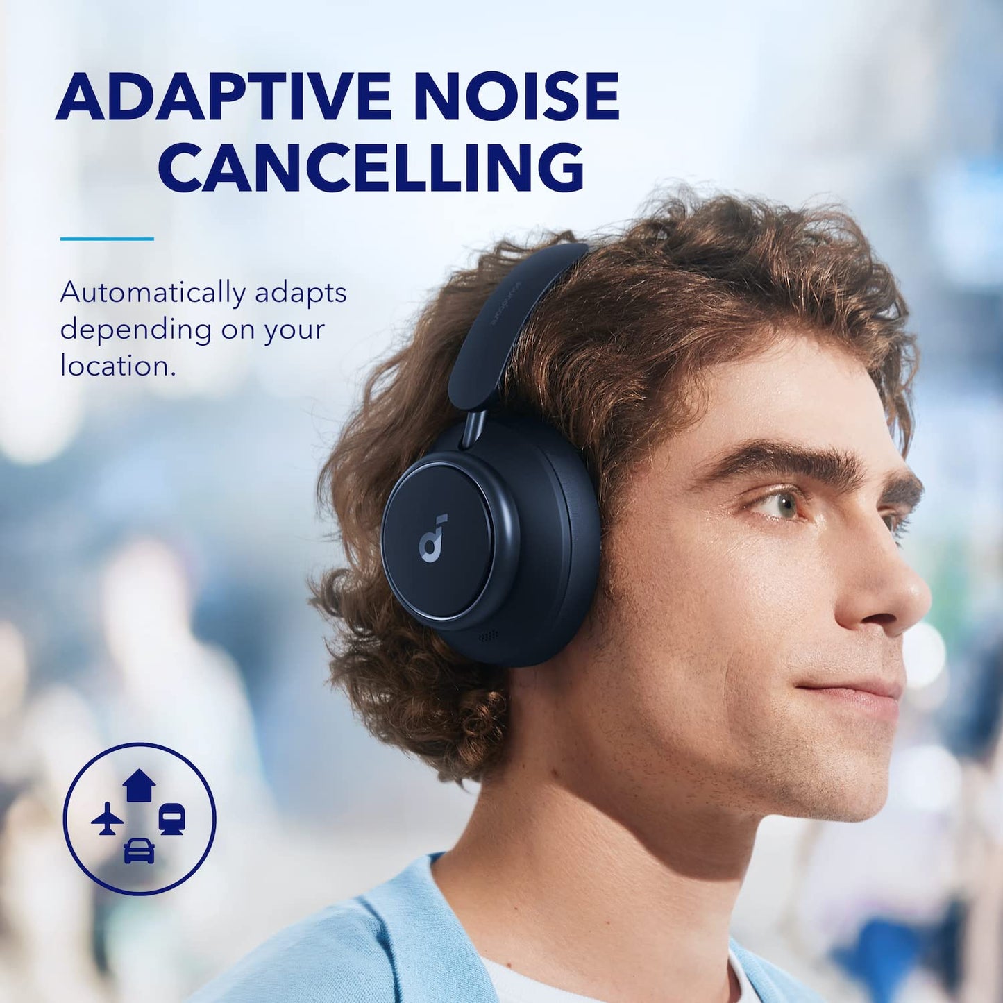 Soundcore by Anker Space Q45 Adaptive Active Noise Cancelling Headphones, Reduce Noise by Up to 98%, 50H Playtime, App Control, LDAC Hi-Res Wireless