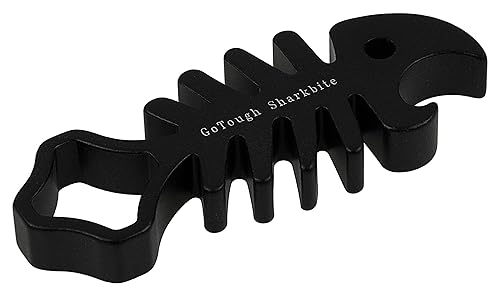 Fotodiox Pro GoTough Sharkbite - Black Aluminum Metal GoTough Wrench for Tightening GoPro Mounting Knobs, Screws and Bolts; Shark Styled Wrench