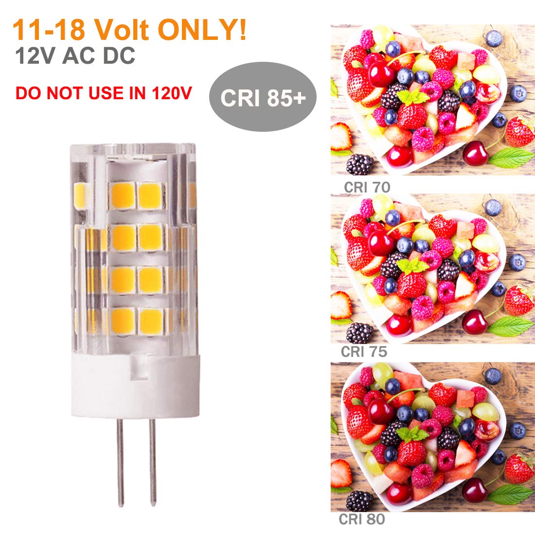 LEMENG G4 3.5W LED Landscape Light Bulbs AC/DC12V Warm White 2700K