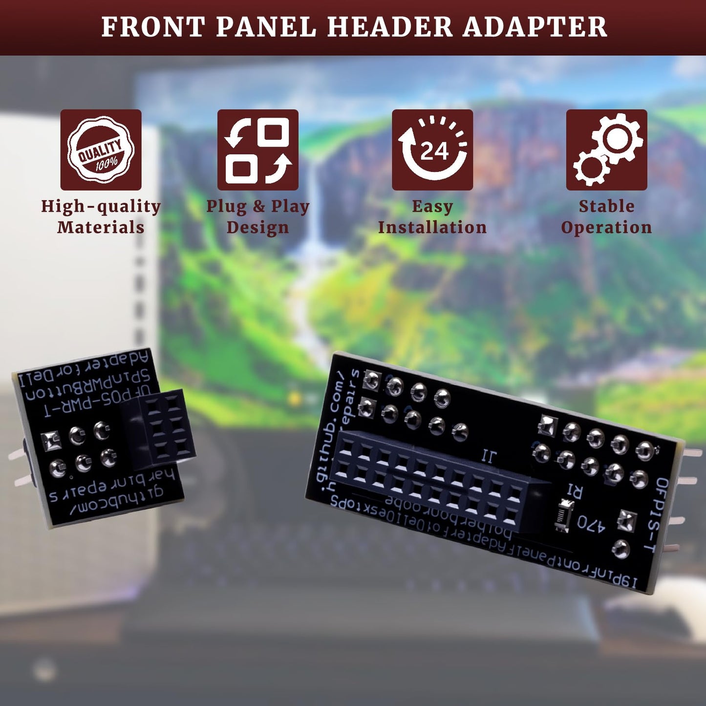 Front Panel Header Adapter Compatible with Dell Optiplex 7010 9010 7020 9020 Precision T1650 T1700 Motherboards DT and MT Mid Tower Desktops Audio