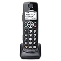 Panasonic Additional Cordless Phone Handset Compatible with KX-TGE633M/TGE645M Cordless Phone Systems - KX-TGEA60M (Metallic Black)