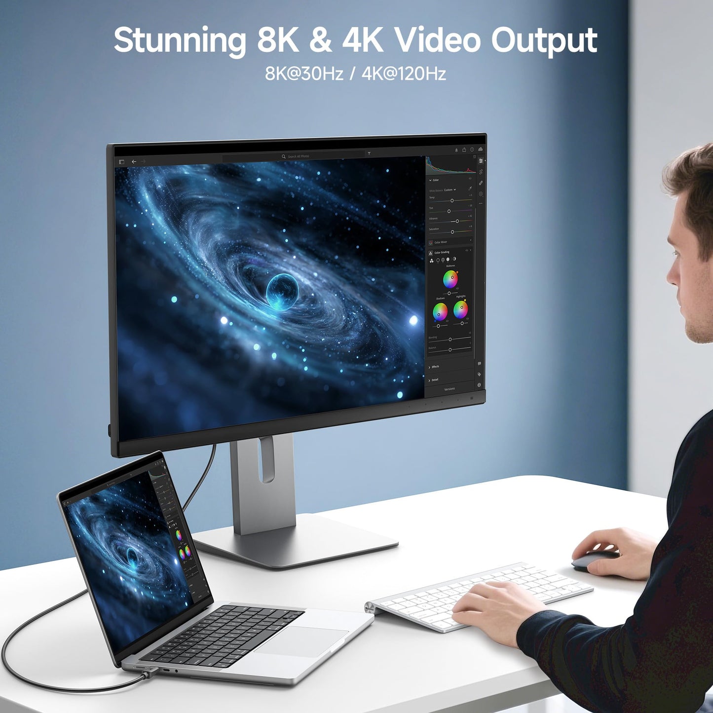 Cable Matters 20Gbps USB C to USB C Monitor Cable - 6ft / 1.8m, Supports Up to [8K@30Hz / 4K@120Hz Video, 240W Charging, 20Gbps Data Transfer], USBC