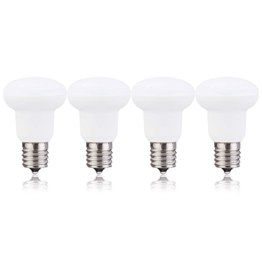 (PACK OF 4)BR14 R14 E17 LED Bulb, 3W (30W equivalent), 3000K (Warm White), CRI 85+, Wide Flood Light Bulb for Ceiling fan, 120° Beam Angle