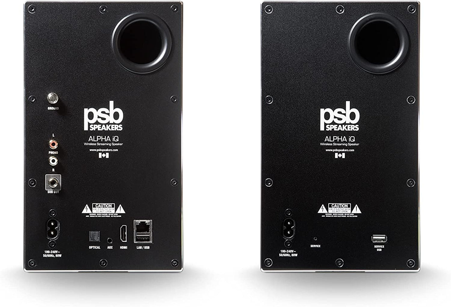 PSB Alpha iQ Streaming Powered Speakers with BluOS (Black)