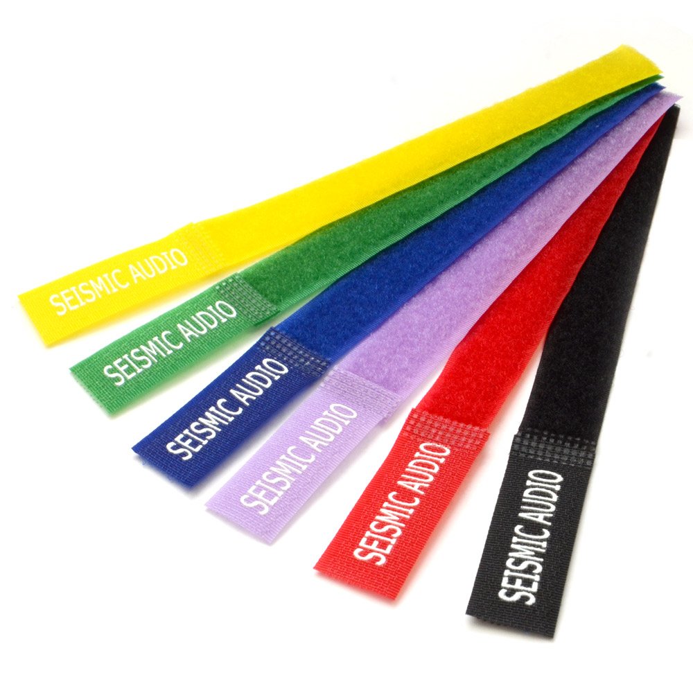 Seismic Audio - SA-V8LCR6-2Pack - Two Pack of Colored Cable Strap Ties - 8 Inches - (Packs of 6)