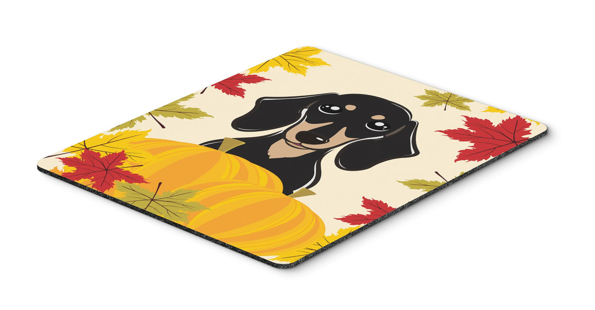 Caroline's Treasures BB2021MP Smooth Black and Tan Dachshund Thanksgiving Mouse Pad, Hot Pad or Trivet, Large, Multicolor