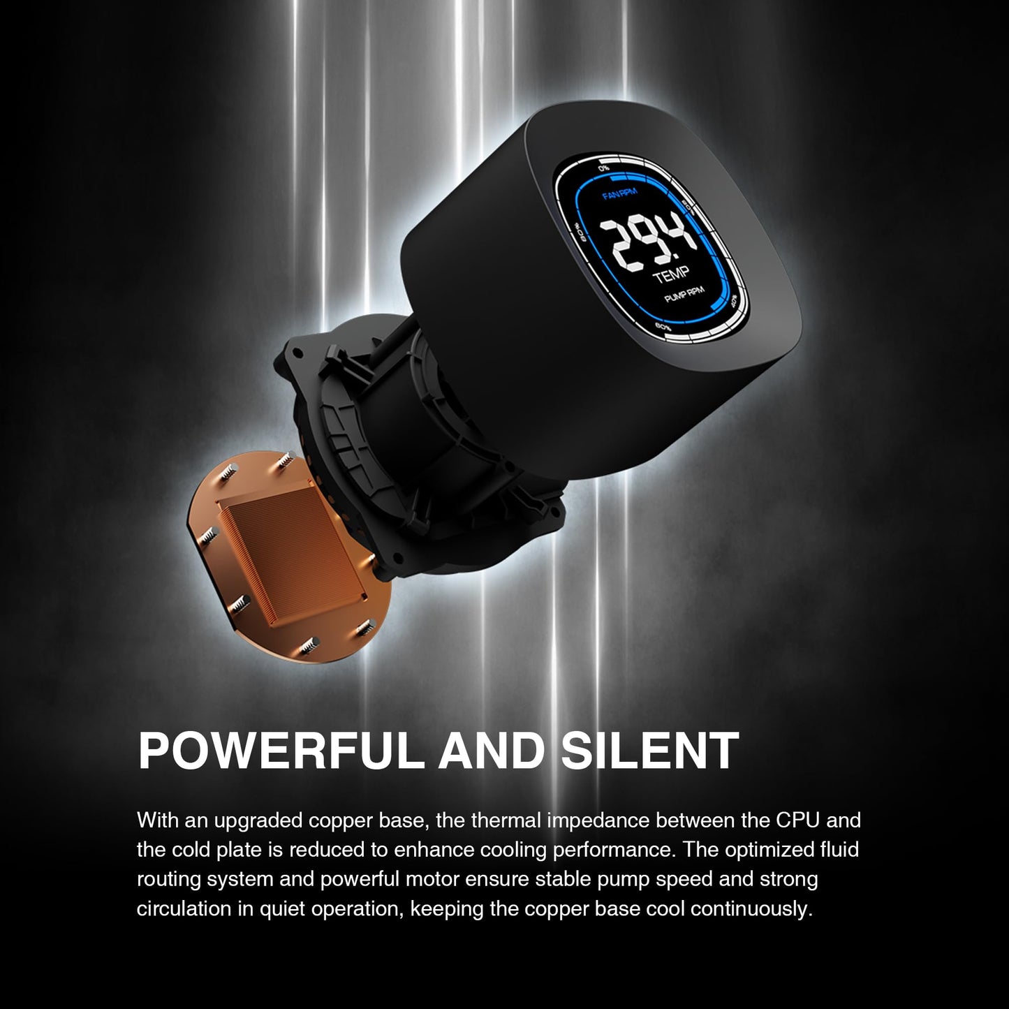 GAMDIAS Aura GL240 Digital AIO PC CPU Liquid Cooler