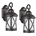 Castine Oil Rubbed Bronze Outdoor Wall Porch Lanterns 2-Pack