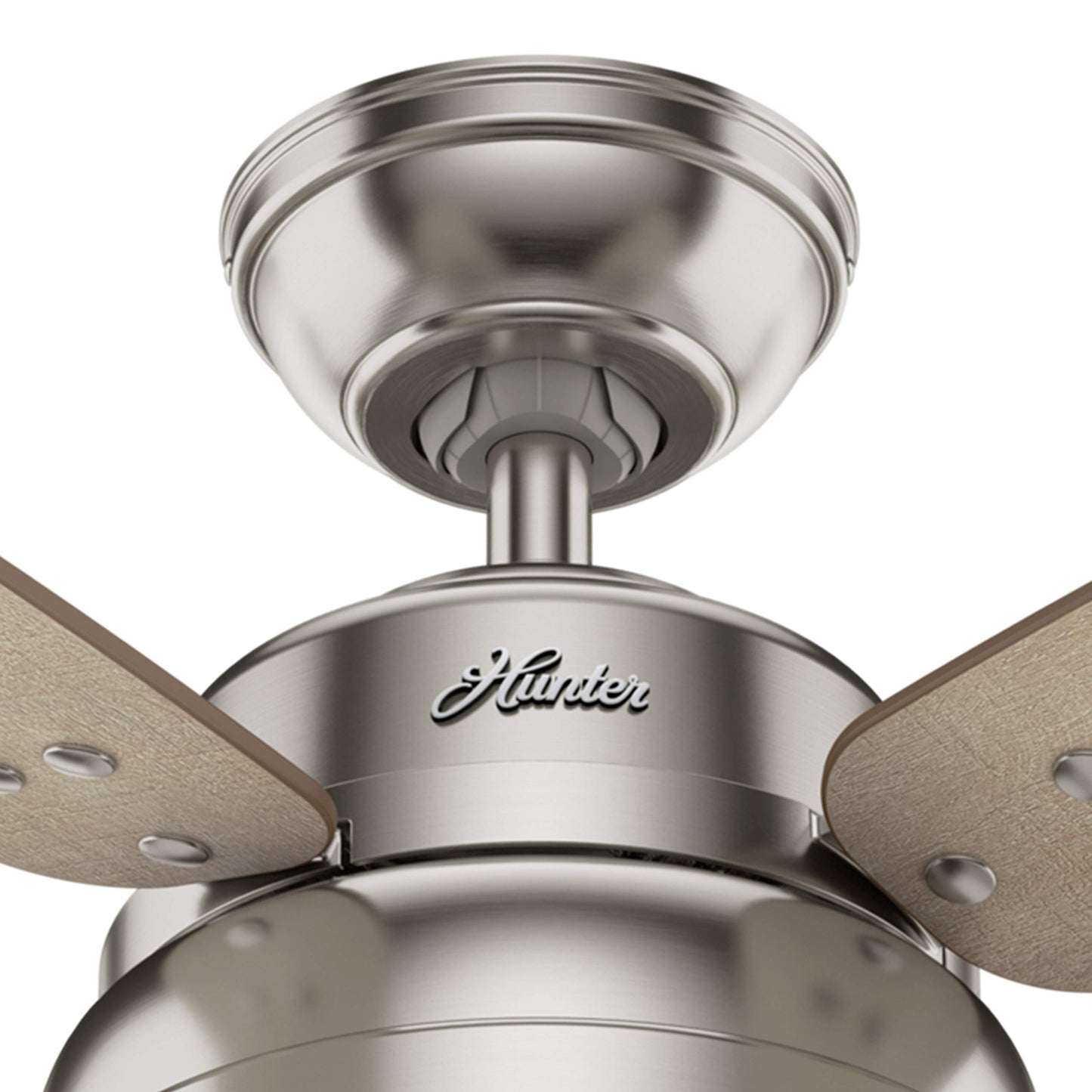 Hunter Fan 52 inch Casual Brushed Nickel Indoor Ceiling Fan with Light Kit and Remote Control (Renewed)