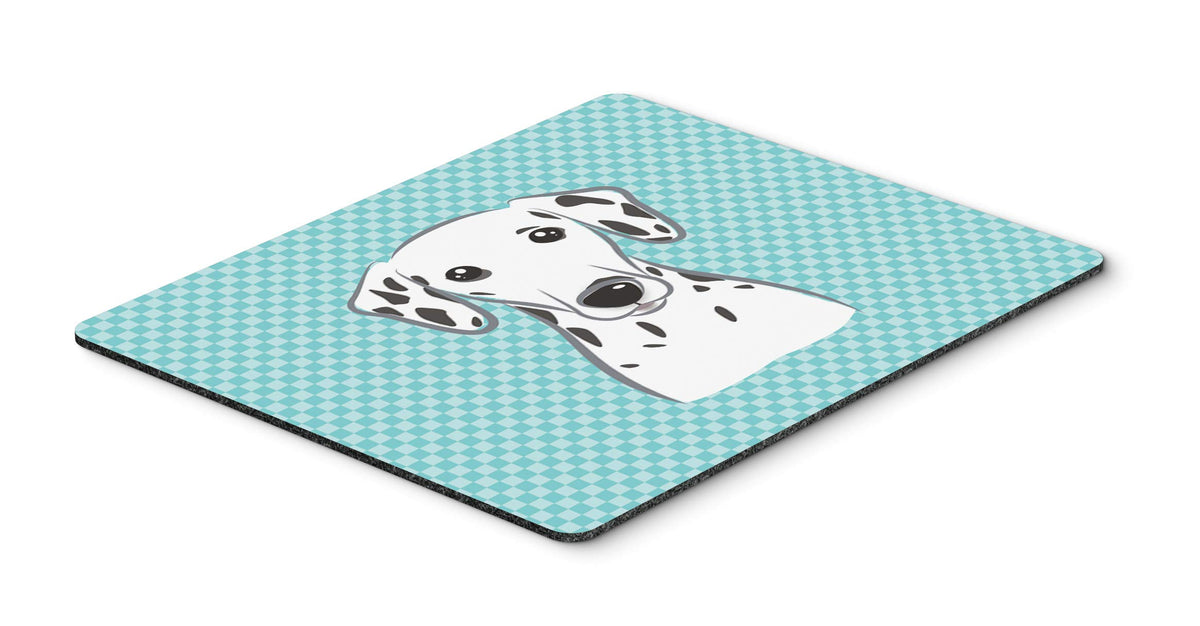 Caroline's Treasures BB1148MP Checkerboard Blue Dalmatian Mouse Pad, Hot Pad or Trivet for Home Office Gaming Working Computers Laptop Mouse