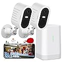 Security Cameras Wireless Outdoor No Subscription,5G/2.4G WiFi 4MP Solar Cameras for Home Security 2Cam-Kit,Supports 128GB Local Storage,PIR Alerts