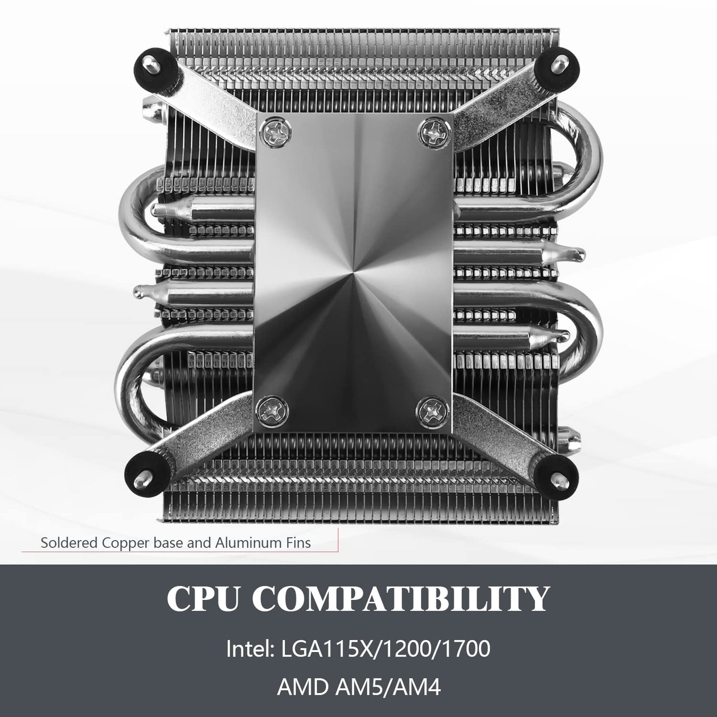 Thermalright AXP90-X36 Low Profile CPU Air Cooler, 36mm Height Radiator Cooling, TL-9015 Slim PWM Fan, AGHP Technology, for AM4/AM5/Intel