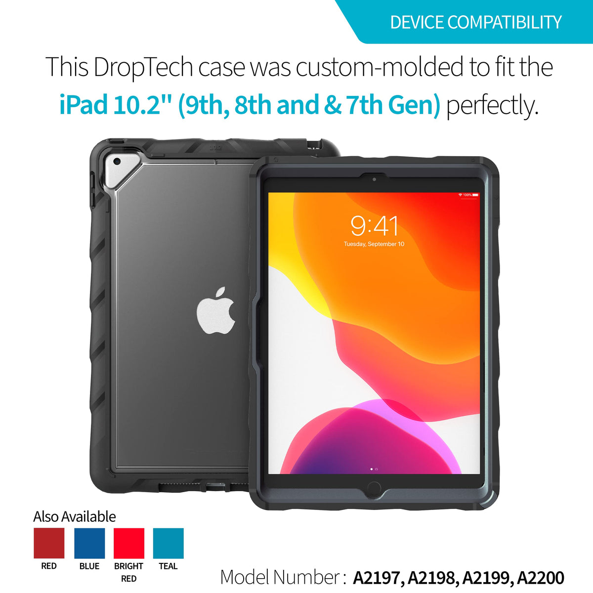 Gumdrop DropTech Clear Case for Apple iPad 9th/8th/7th Gen 10.2-inch