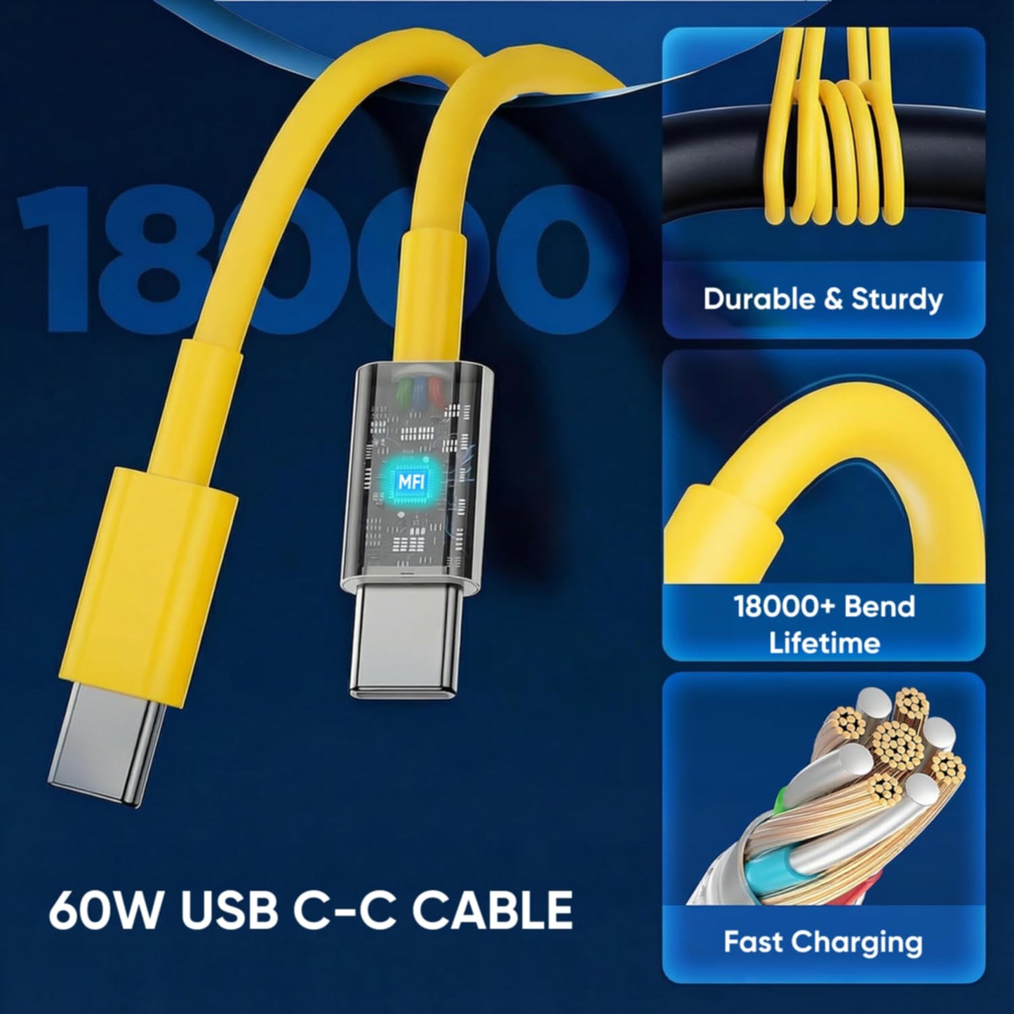 iPhone 17 16 15 Charger Fast Charging 6FT+10FT Cable, 20W USB C Charger, USBC Wall Charger for i Phone 17 Air 16 16e/16 Pro/16 Pro Max/15/15 Plus/15