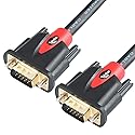 Tainston VGA to VGA Cable HD15 Monitor Cable with Ferrites Male to Male-6 Feet