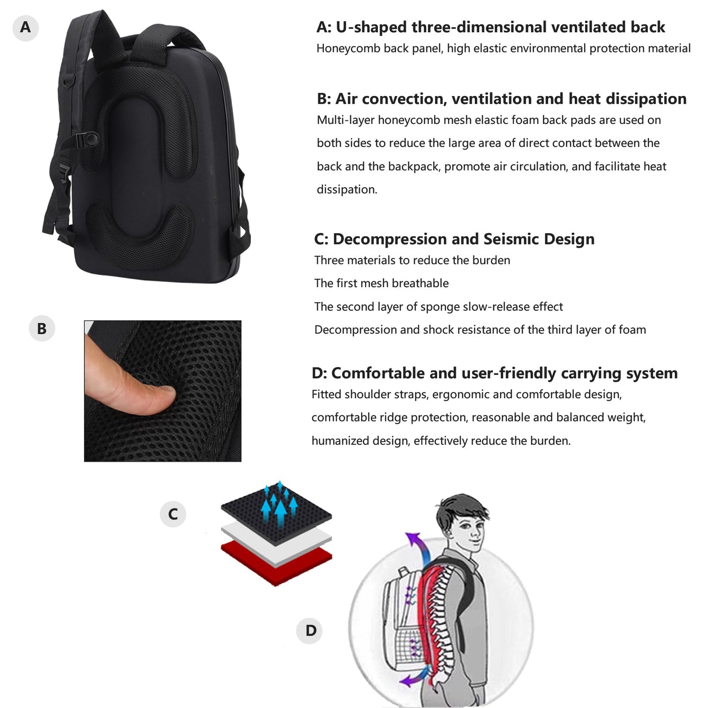 Flyekist Carrying Case for DJI Air 3S / Air 3,Waterproof Hard Backpack for DJI Air 3S / Air 3 Fly More Combo,RC 2/RC-N2 Remote Controller,Intelligent
