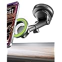 Bracketron MagSafe Car Mount,MagAlign Pro Extend Magnetic Phone Holder for Car Windshield & Dashboard, 360° Vacuum Suction Cup Phone Mount for iPhone