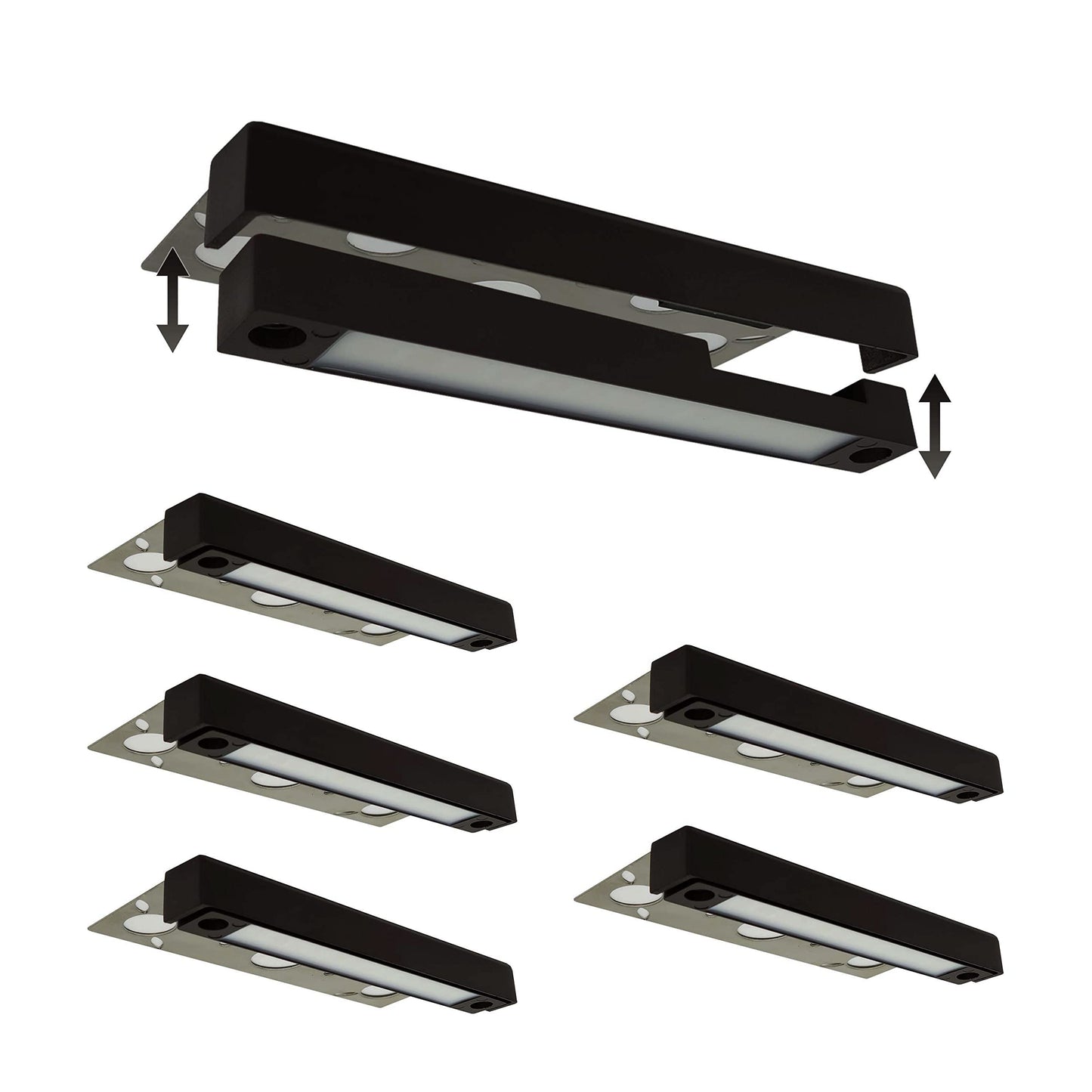 LUMENGY 7 Inch 2W LED Hardscape Light, 2700K Warm White, Easy Replaceable Feature, Includes 3 Mounting Plates for Outdoor Steps, Retaining Walls