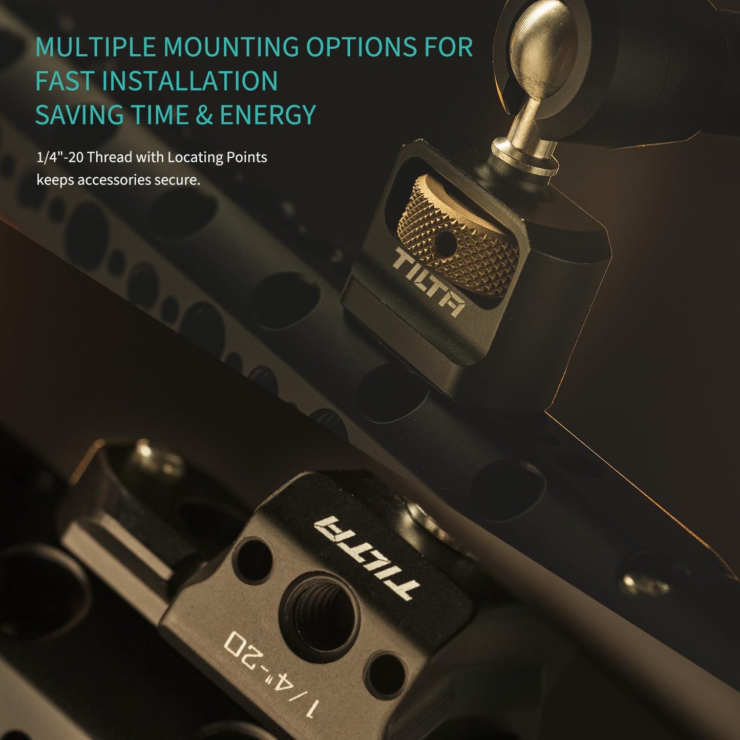Tilta Pro Articulating Arm - 1/4"-20 to 1/4"-20 Magic Arm for Filmmakers & Cameras | 11lbs Payload Capacity | Quick-Locking | Durable