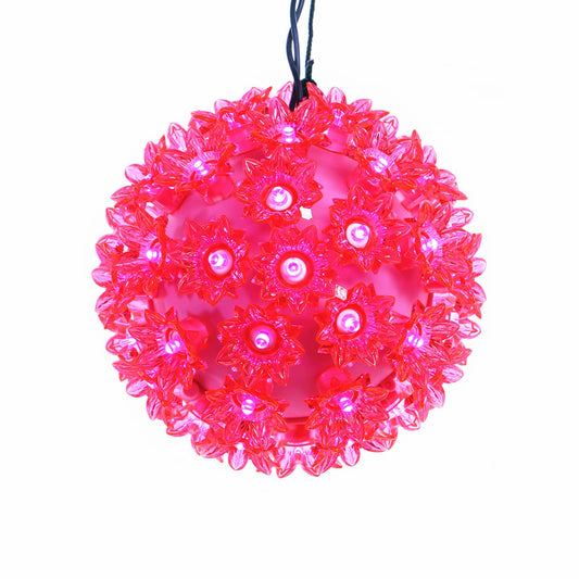 LUCKY SHINE 6 Inches Starlight Sphere Lights with 50 LED Pink Lights, UL Listed and Commercial Hanging Sphere Light, for Indoor and Outdoor Easter