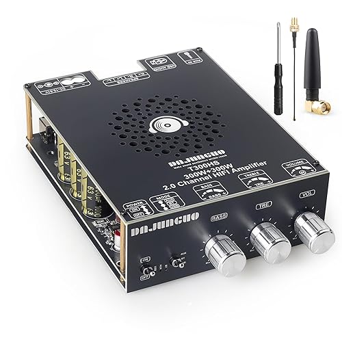 T300HS 300W+300W Power Amplifier Board, TPA3255 Chip with Bluetooth/AUX/USB Inputs, 2.0 Channel Audio Power Vehicle Amplifier