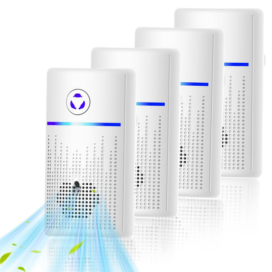 Air Purifier for Home 4-Pack, Plug-in Air Purifier Ozone-Free & Filterless, Eliminates Pet Odors from Litter Box, Kitchen, Whisper-Quiet Portable