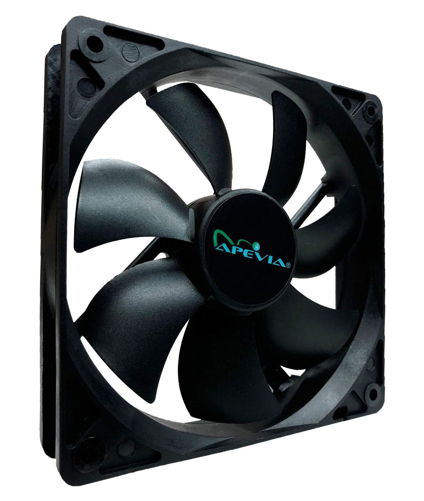 APEVIA CF514S-BK 140mm 4pin Molex & 3pin Motherboard Black Silent Case Fan (5-pk)