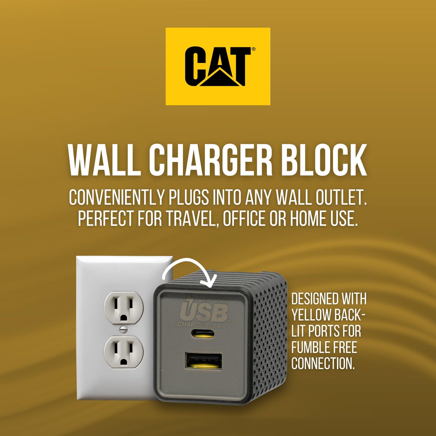 USB Charger, Black, Gray, 6.4 A, Type C