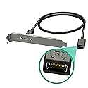 LINKUP - USB 3.2 Gen 2x2 20Gbps USB-C Type Internal Panel Cable Mount Motherboard Header Extension Adapter?20-Pin A-Key Male with Cover to USB-C
