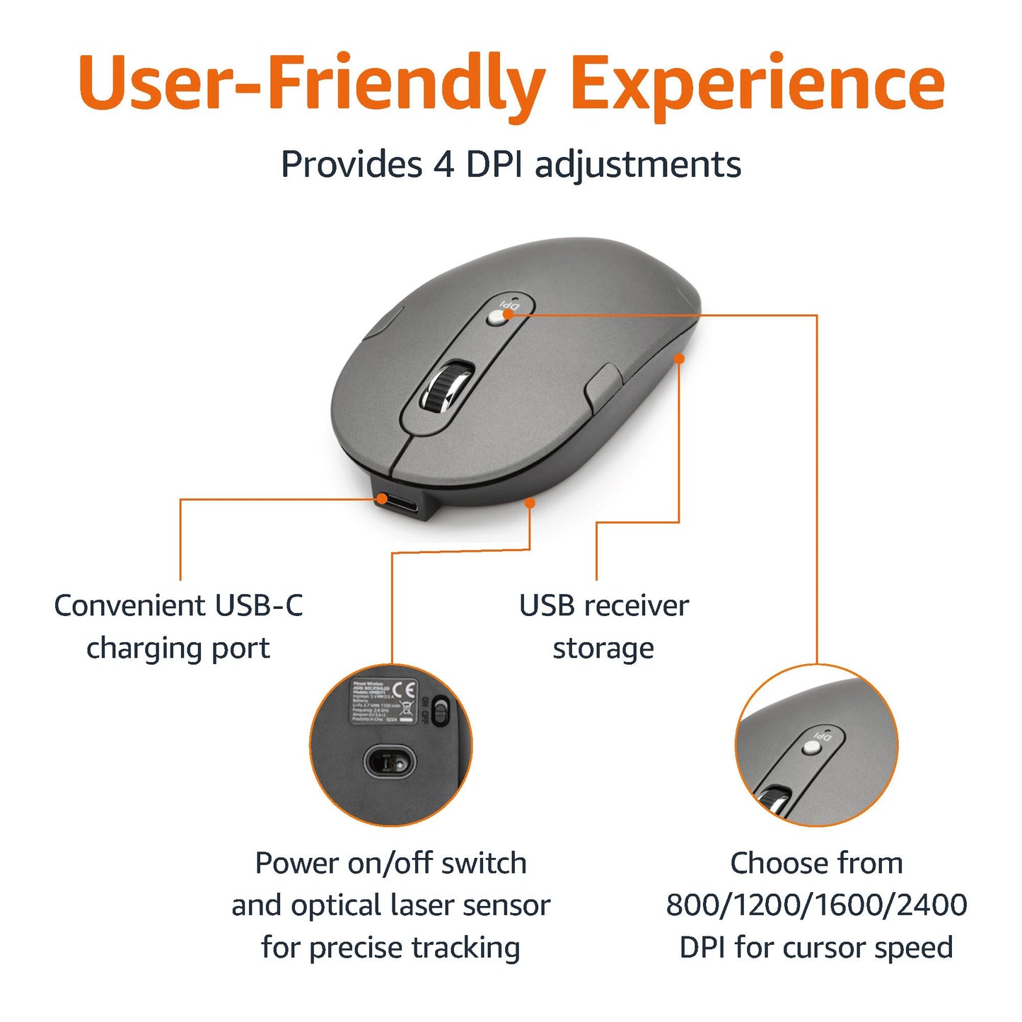 Amazon Basics Ultra Premium Wireless Keyboard and Mouse Combo, Rechargeable, Full-Size with Number Pad, Sleek Design, Plug and Play, Quiet Typing