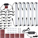 Under Cabinet LED Lighting Kit Plug in or Hardwired, 6 pcs 12 Inches Light Strips, 2000 Lumen, Super Bright, for Kitchen Counter, Closet, Shelf