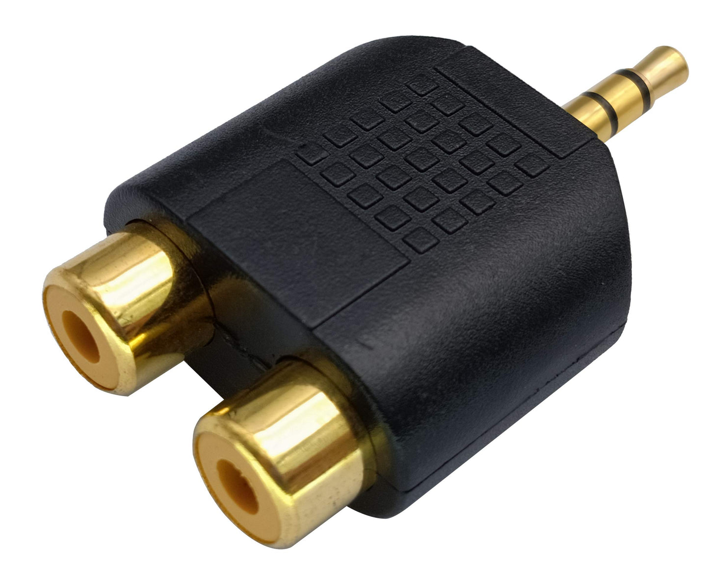 AAOTOKK 3.5mm to RCA Splitter Adapter Gold Plated 3 Poles 3.5mm (1/8 inch) Stereo Audio Male to 2 RCA Female AUX Audio Y Splitter Adapter Converter