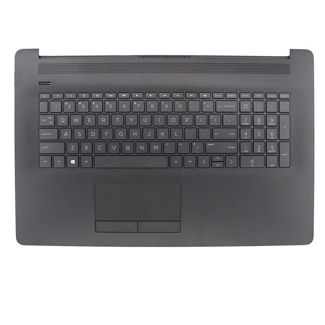 Laptop Palmrest Upper Case Touchpad with Keyboard Touchpad for HP 17BY 17-by 17-CA Compatible with Part Number 6070B1308103 L22750-001 Grey