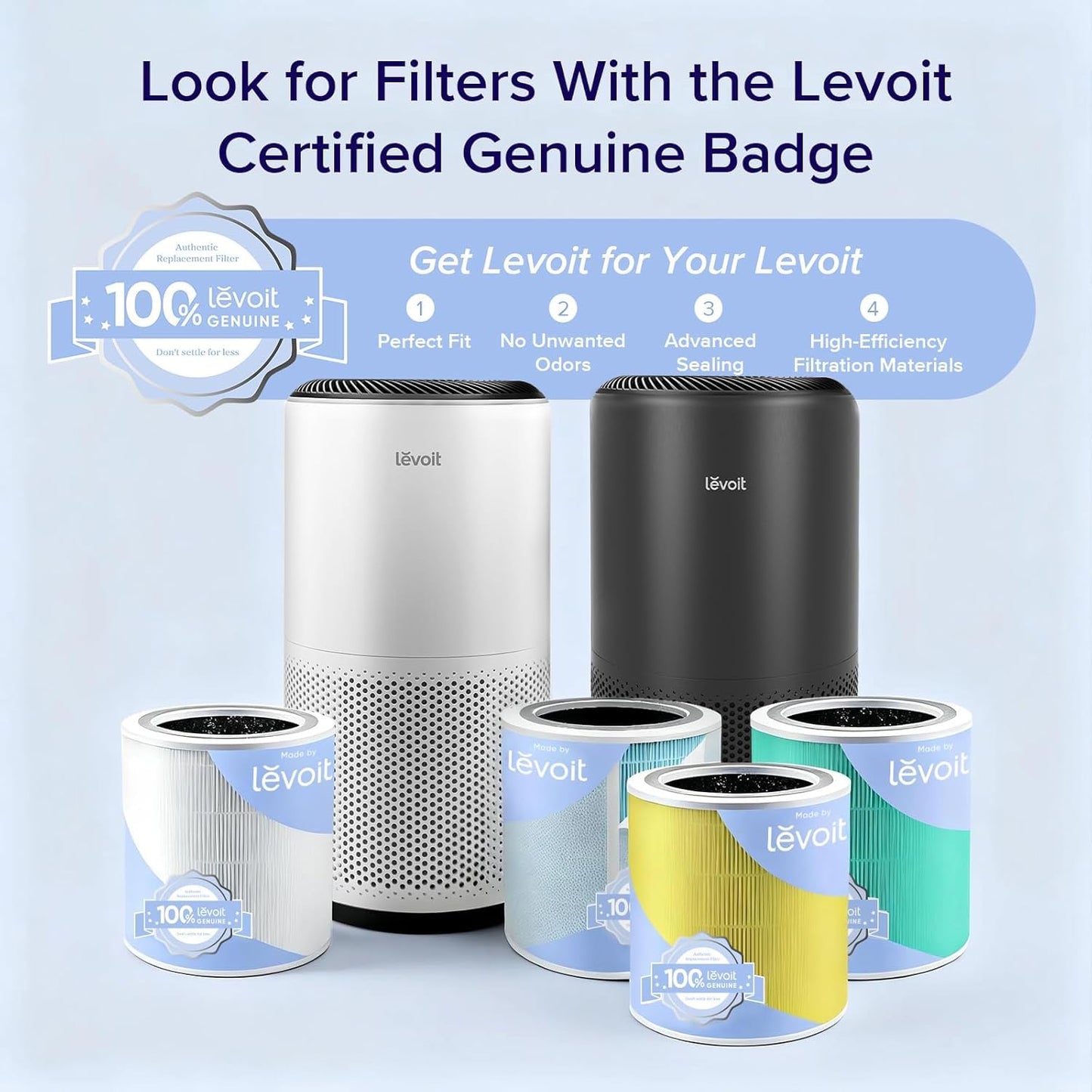 LEVOIT Smart Air Purifiers for Home Large Room Up to 1733 Ft² Core 400S-P