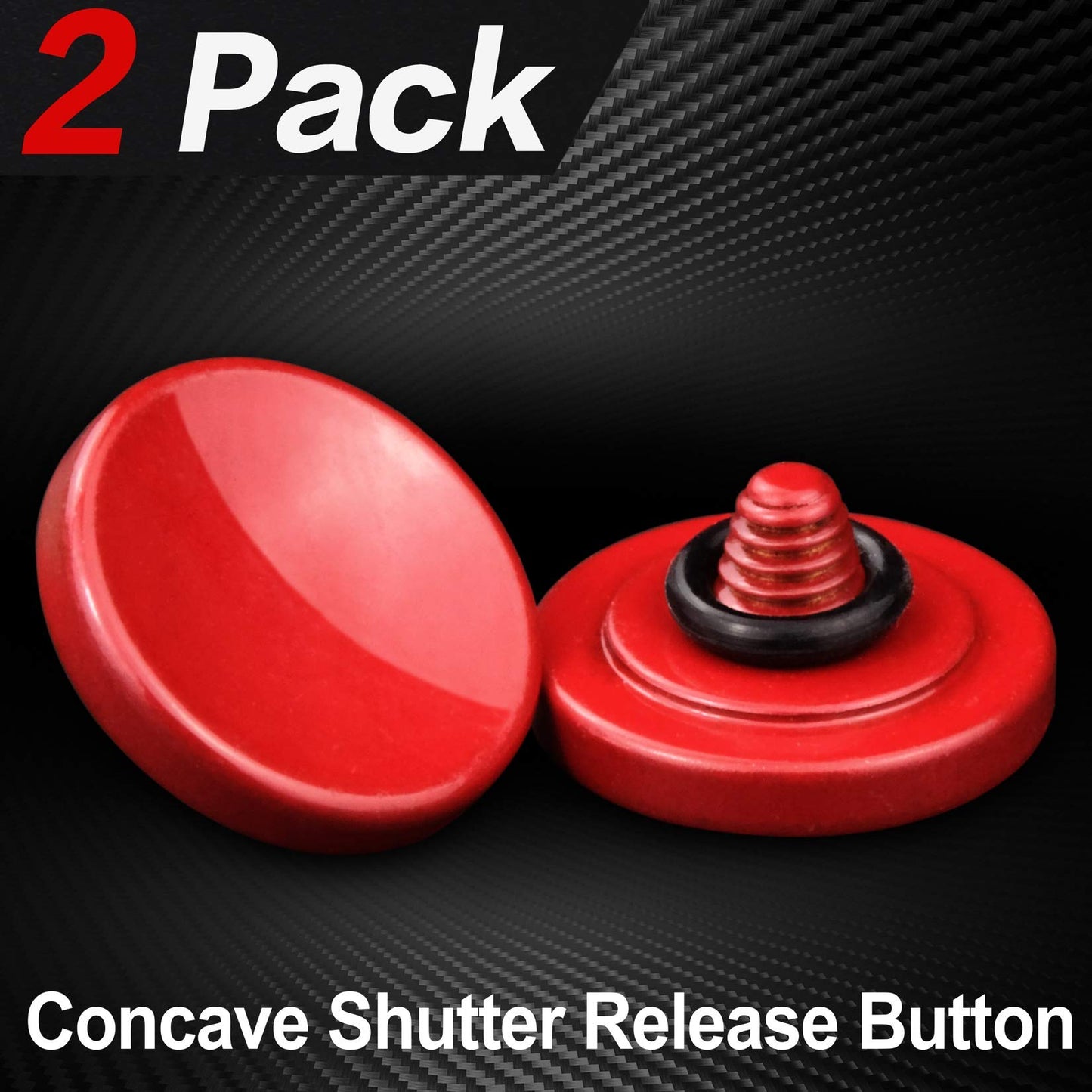 Soft Shutter Release Button (2 Pack/Red) High-end Concave Camera Shutter Button