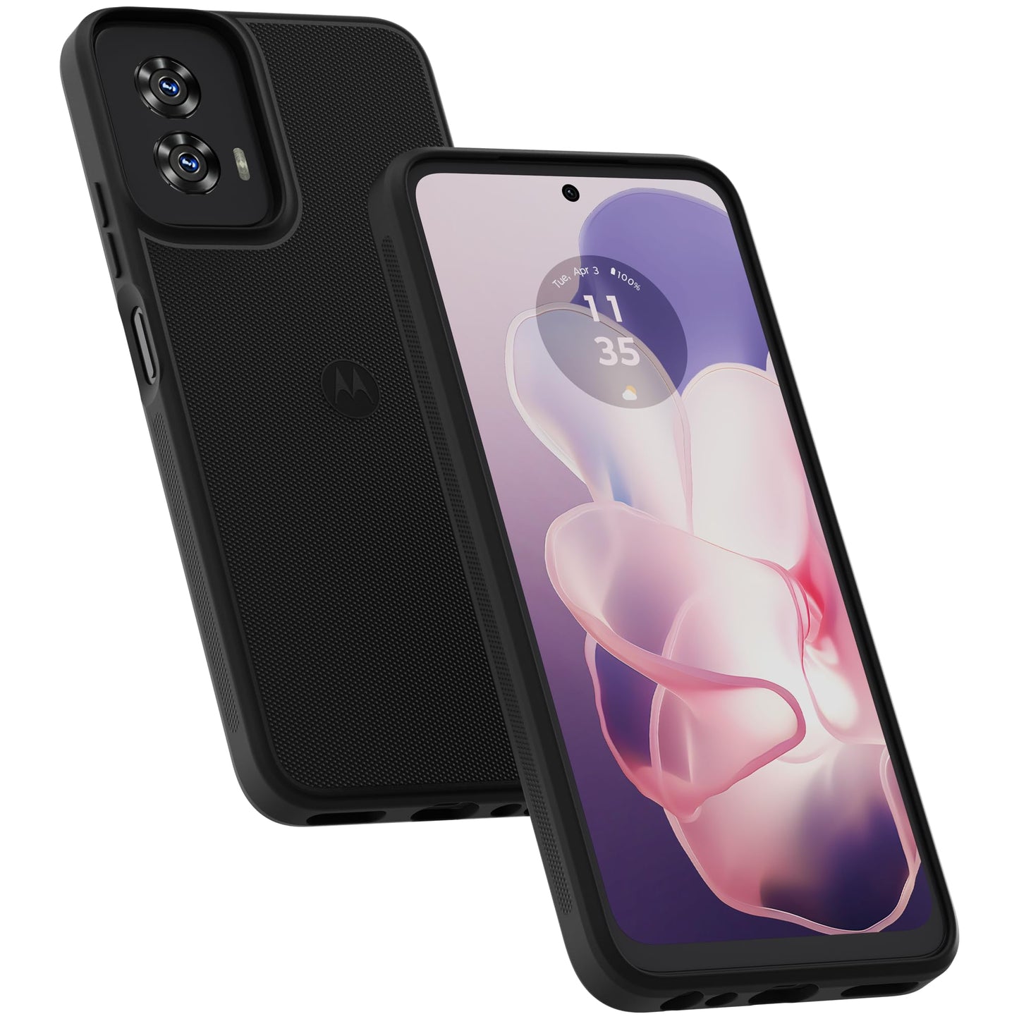 Motorola Moto G Power 5G (2024) Textured Protective Case- Black