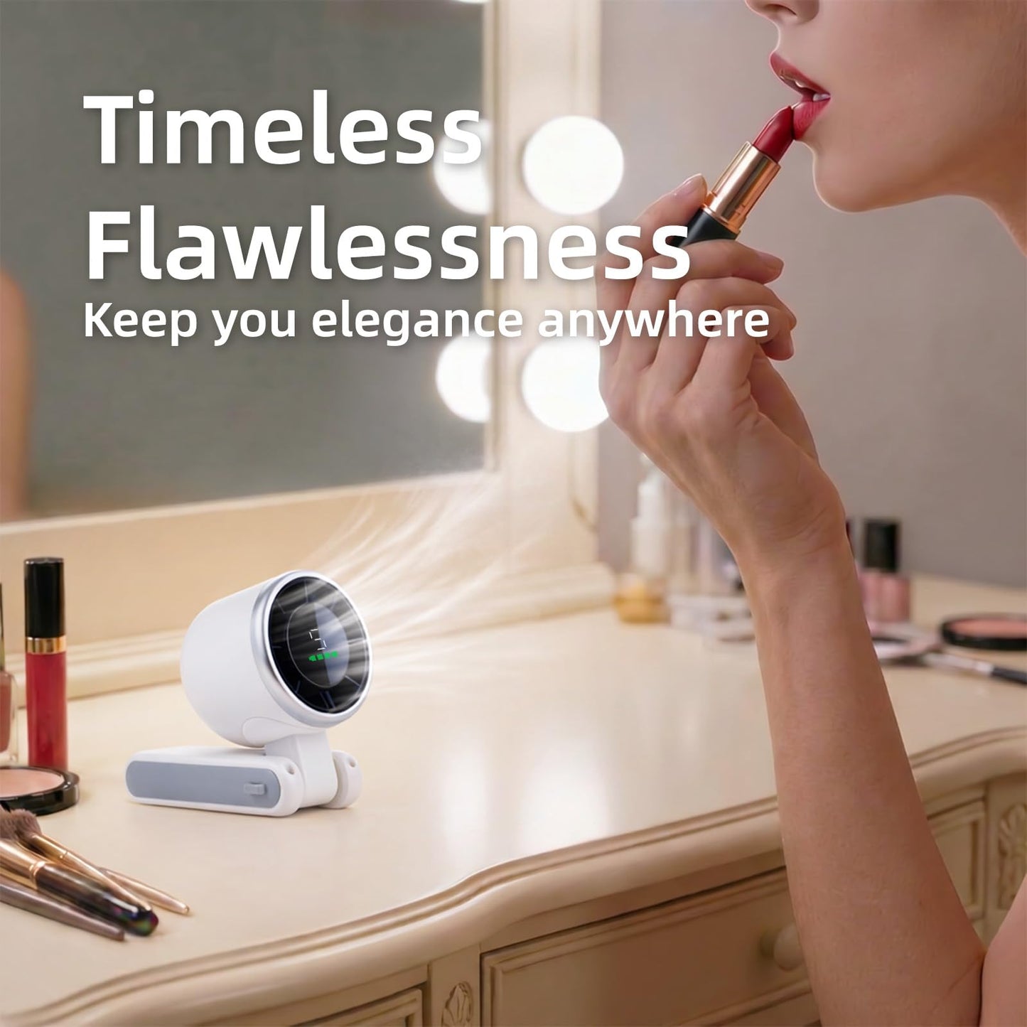 SNWLL Portable Handheld Turbo Fan with Ice Cooling, Rechargeable Personal Fan, Up to 12Hrs Cooling, 5 Speed 25550RPM Powerful Portable Fan for Travel