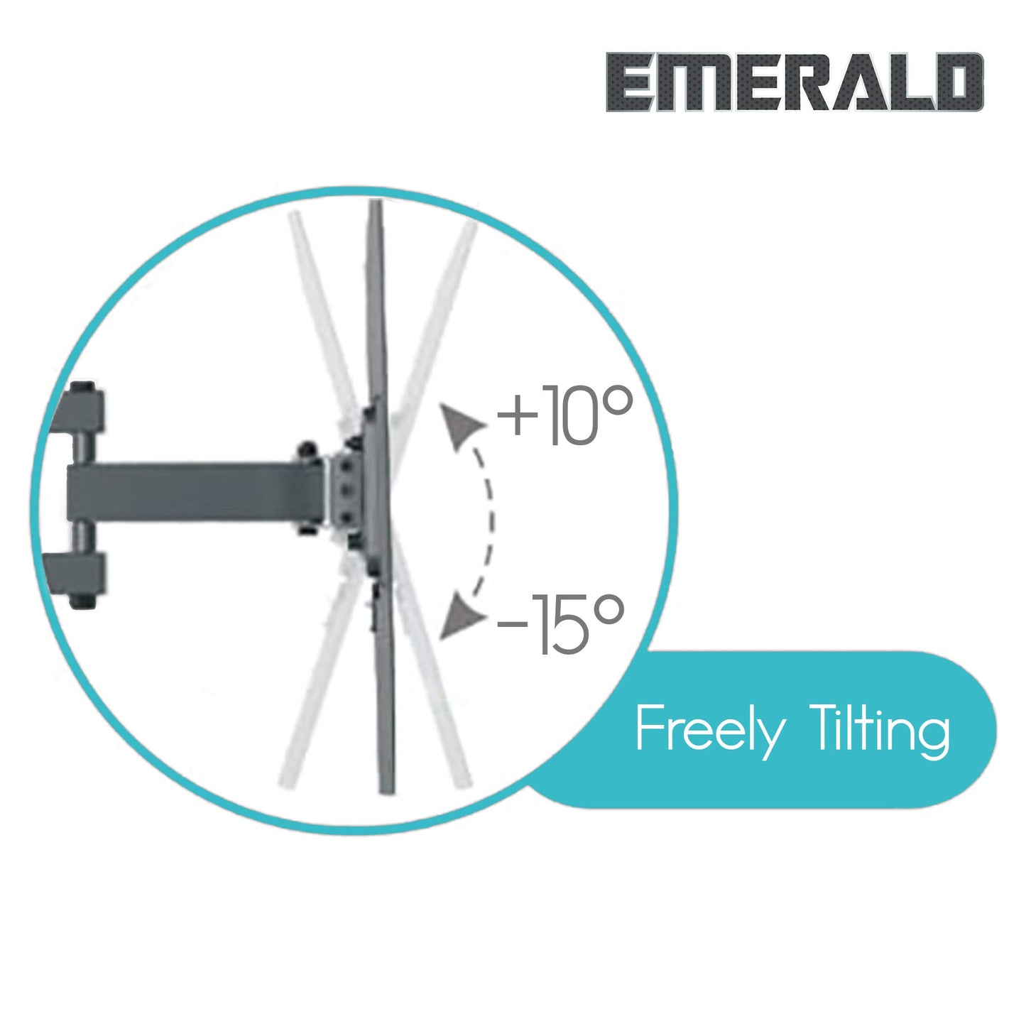 Emerald Full Motion TV Wall Mount Bracket for 32-85 inch TVs - Full Swivel Mount for Flat and Curved TVs