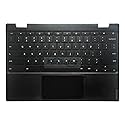 Rinbers Laptop Palmrest Upper Case with US Keyboard and Touchpad Assembly Replacement for Lenovo Chromebook 11 100e 2nd Gen MTK 81QB 5CB0X55485