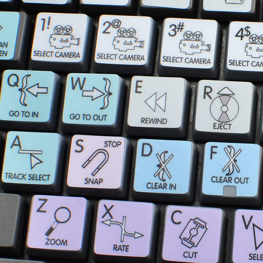 Adobe Premiere Galaxy Series Keyboard Labels 12X12 Size