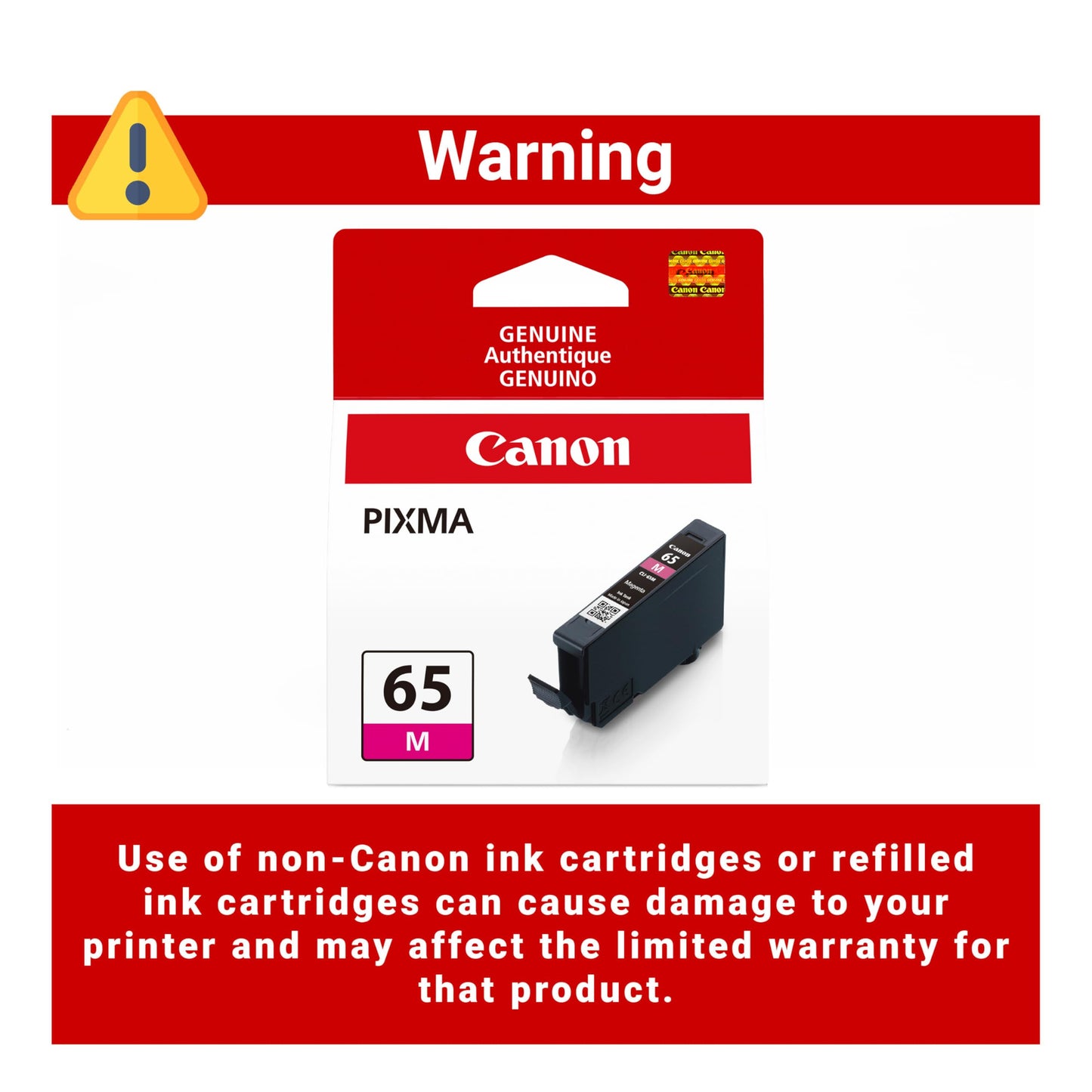 Canon CLI-65 Genuine Magenta Ink Tank, Compatible with PIXMA PRO-200, and PIXMA PRO-200S Printers
